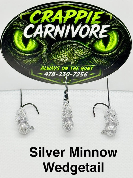 Wedge Tail Crappie Jigs 3/pack