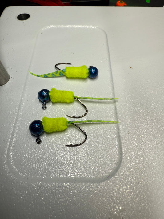 1/16oz  Blue Grass Wedgetail 3/pack