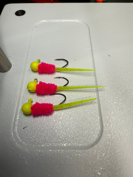 1/16oz Bubble Gum Wedgetail 3/Pack