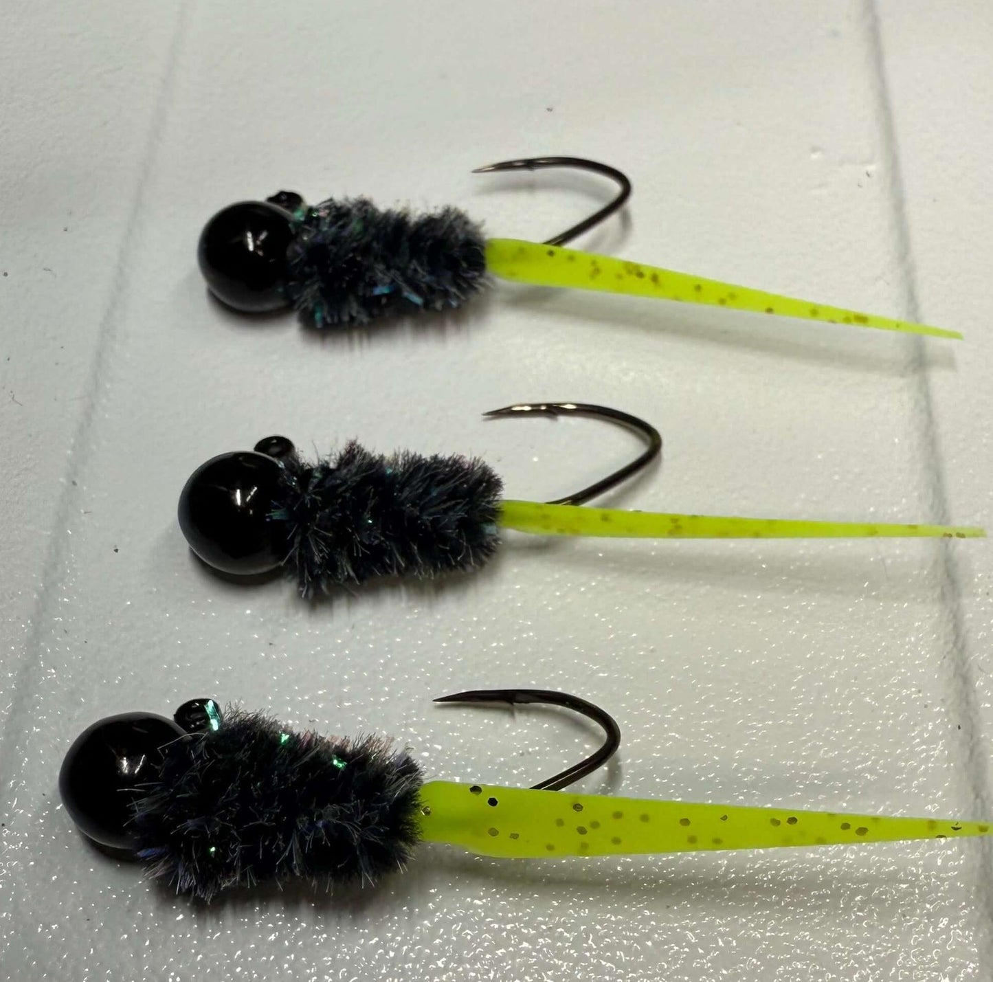Wedge Tail Crappie Jigs 3/pack - Crappie Carnivore